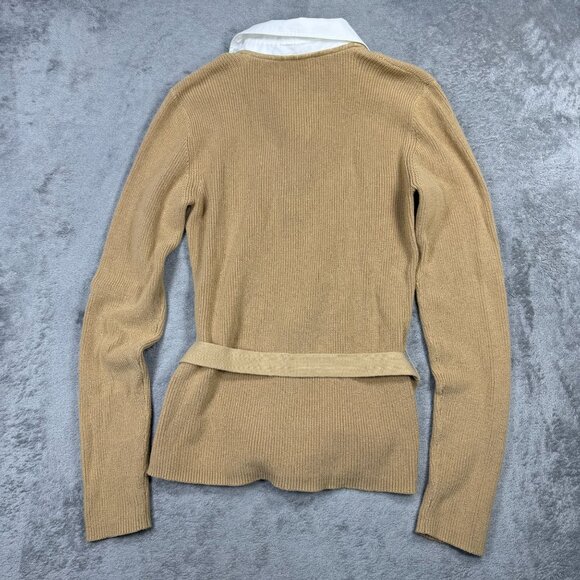 NWT Lauren Ralph Lauren Preppy Knit Sweater Logo Belt Coastal Cowgirl Classic M - Picture 6 of 8